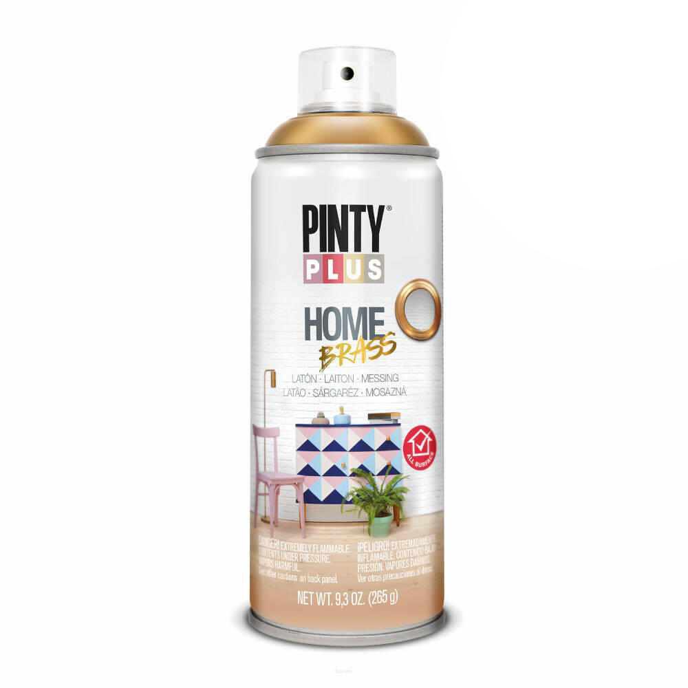 Dekoracyjna farba w sprayu Pintyplus HOME kolor mosiądz