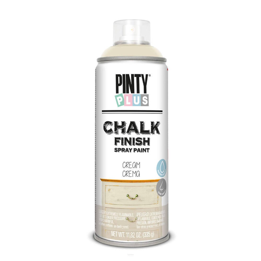 PintyPlus Chalk Finish wodna farba kredowa do mebli w sprayu kolor beżowy jasny