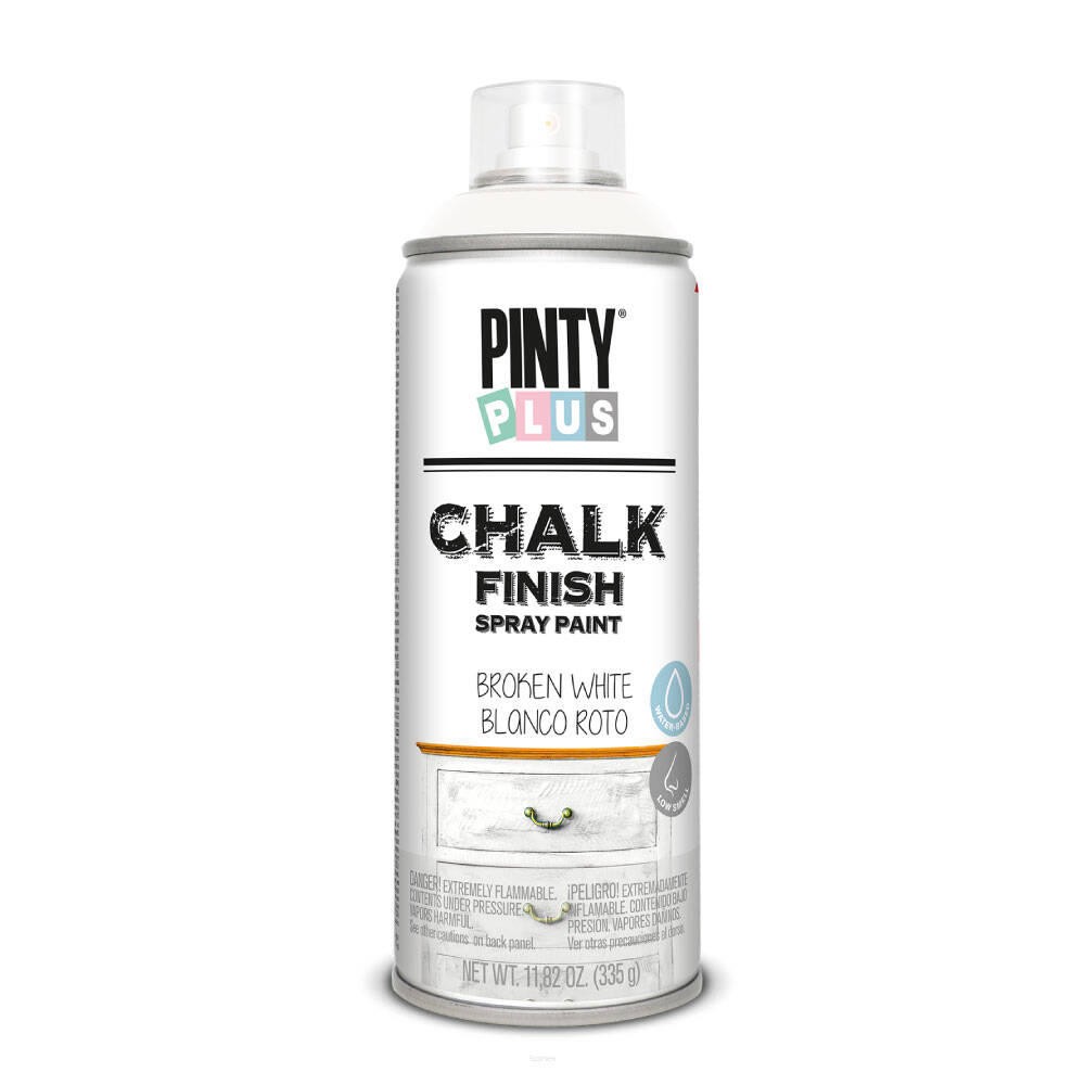 PintyPlus Chalk Finish wodna farba kredowa do mebli w sprayu kolor biały