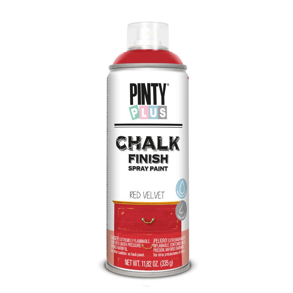 PintyPlus Chalk Finish wodna farba kredowa do mebli w sprayu kolor czerwony