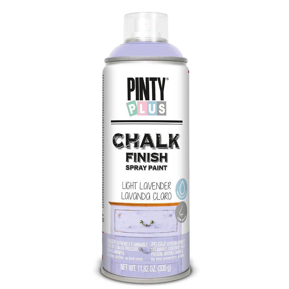 PintyPlus Chalk Finish wodna farba kredowa do mebli w sprayu kolor lawendowy jasny