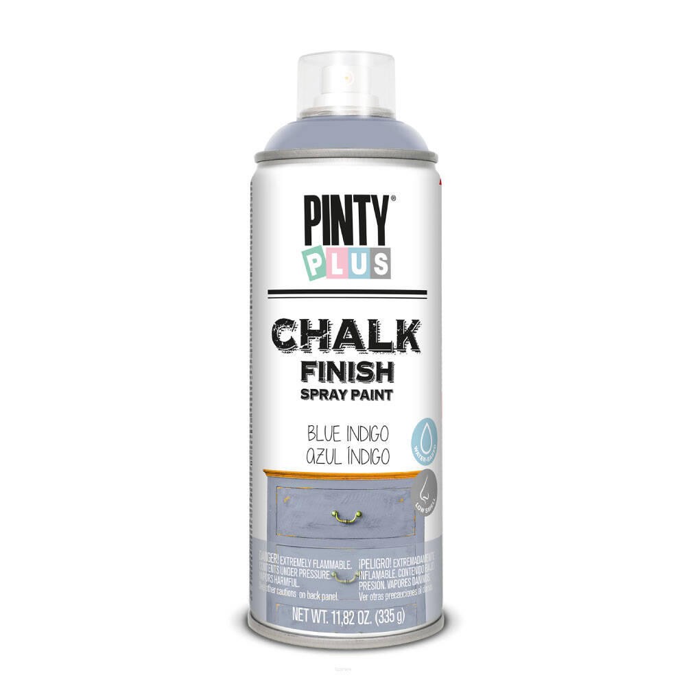 PintyPlus Chalk Finish wodna farba kredowa do mebli w sprayu kolor niebieski indygo