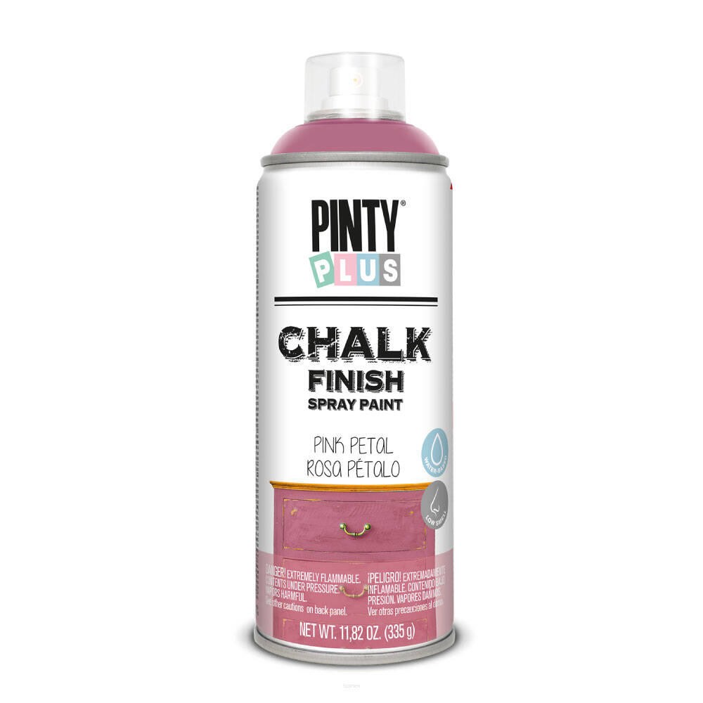 PintyPlus Chalk Finish wodna farba kredowa do mebli w sprayu kolor różowy