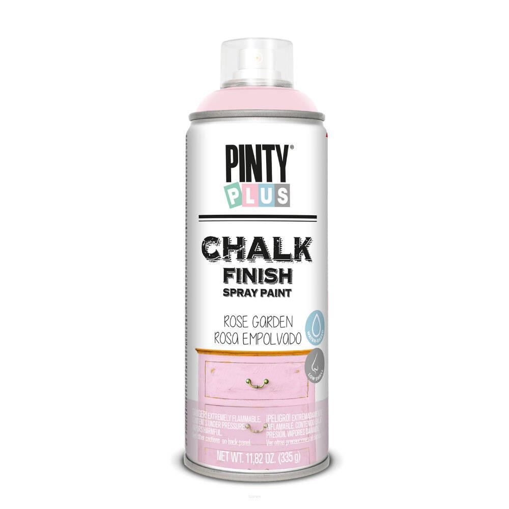 PintyPlus Chalk Finish wodna farba kredowa do mebli w sprayu kolor różowy pudrowy