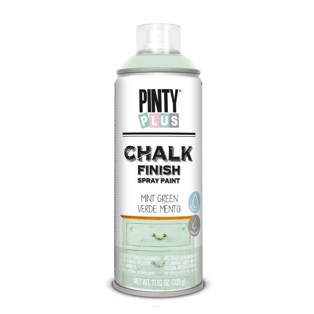 PintyPlus Chalk Finish wodna farba kredowa do mebli w sprayu kolor zielony miętowy