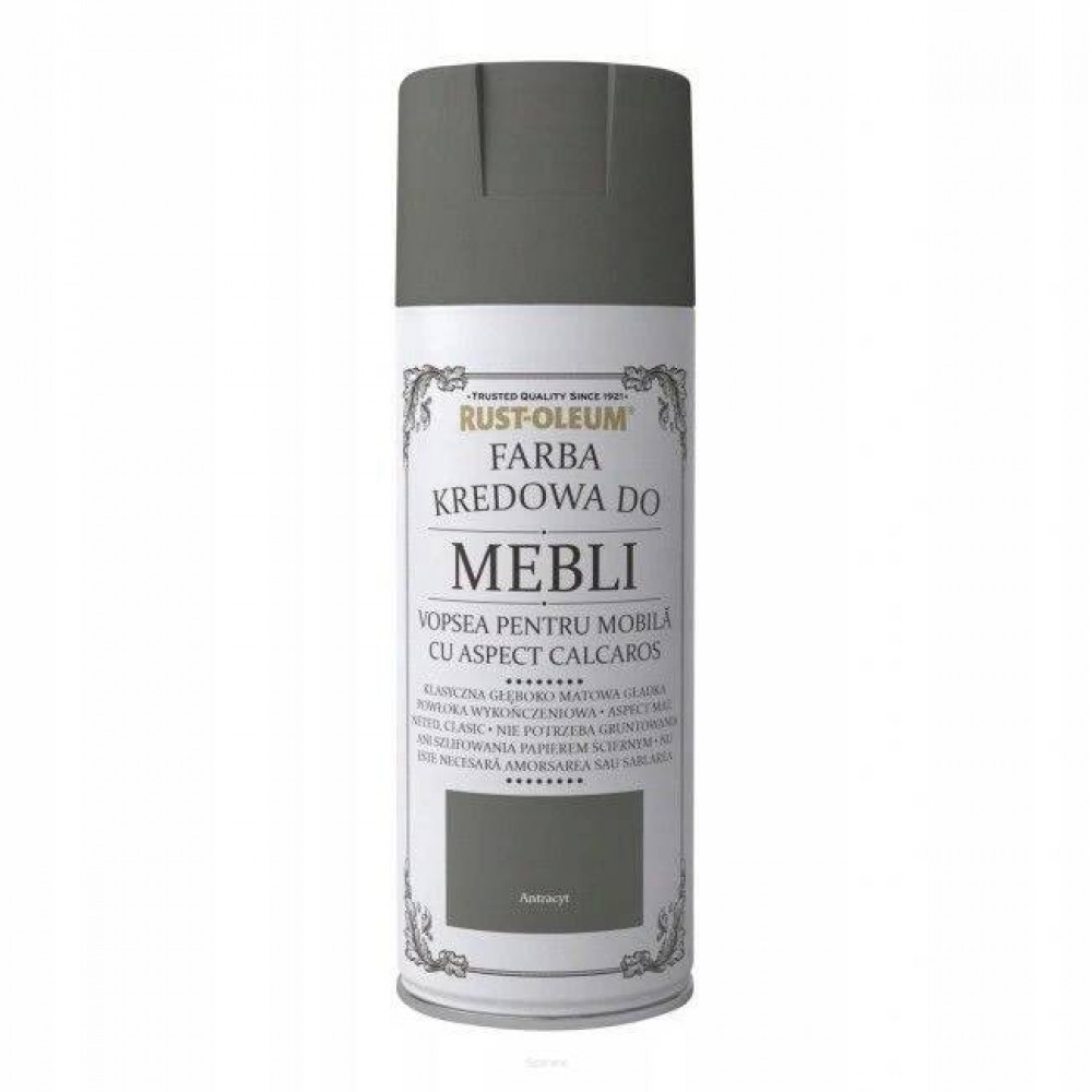 RustOleum Chalky Furniture spray - farba Kredowa do mebli antracyt